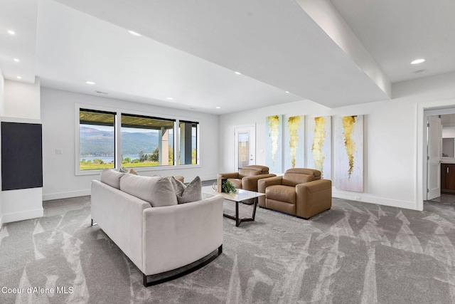 175 N Holidays Hills Dr, Liberty Lake, WA 99019 - living room with carpet flooring, baseboards, and recessed lighting