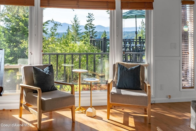9298 N Clarkview Pl, Hayden, ID 83835 - sunroom / solarium featuring a mountain view
