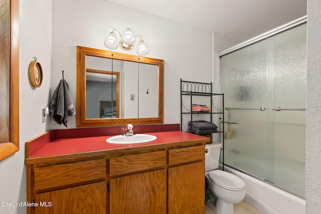723 Trout Crk Rd, Sandpoint, ID 83864 - bathroom with vanity and enclosed tub / shower combo