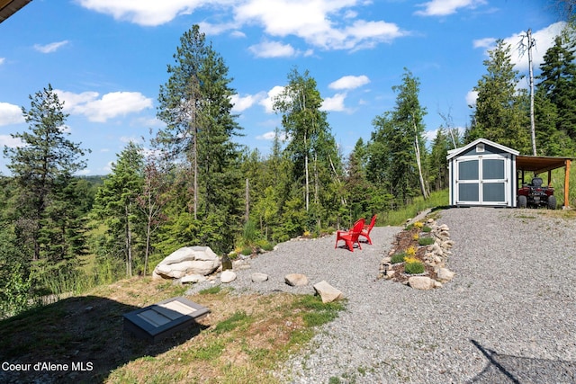 723 Trout Crk Rd, Sandpoint, ID 83864 - view of yard with a shed