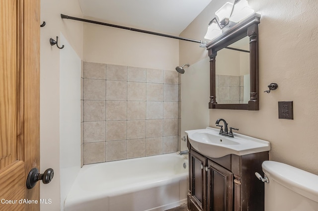 2016 N 7th St, Coeur Dalene, ID 83814 - bathroom with vanity, tub / shower combination, and toilet