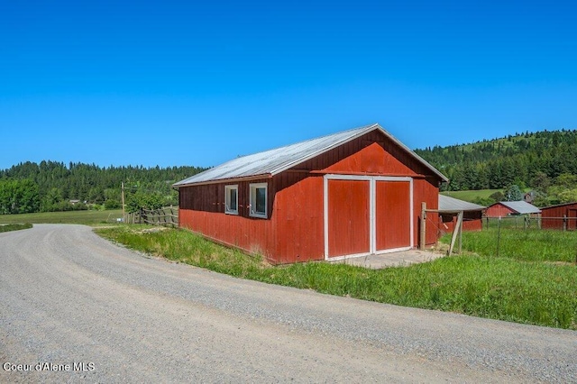 25024 N Derting Rd, Hayden, ID 83835 - view of pole building with a wooded view