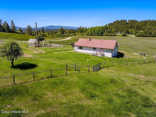 25024 N Derting Rd, Hayden, ID 83835 - overview of rural landscape with a pastoral area and mountains