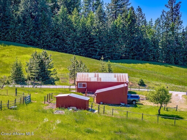 25024 N Derting Rd, Hayden, ID 83835 - view of yard with an outbuilding and a rural view