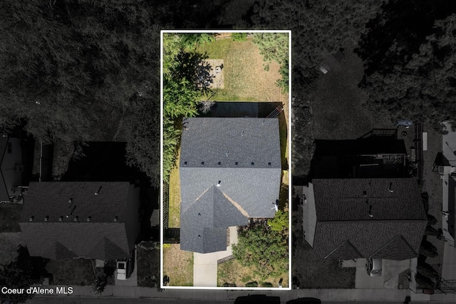 3149 N 12th St, Coeur Dalene, ID 83814 - aerial view of property's location featuring property boundaries highlighted