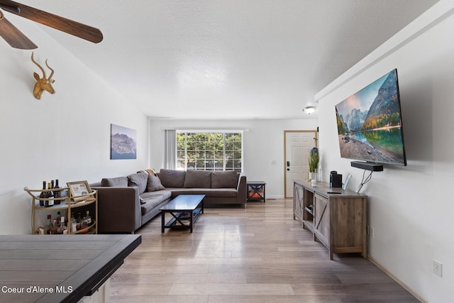 3149 N 12th St, Coeur Dalene, ID 83814 - living area featuring light wood finished floors and a ceiling fan