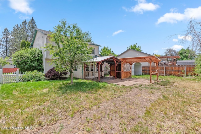 6687 W Flagstaff St, Rathdrum, ID 83858 - back of house with a gazebo
