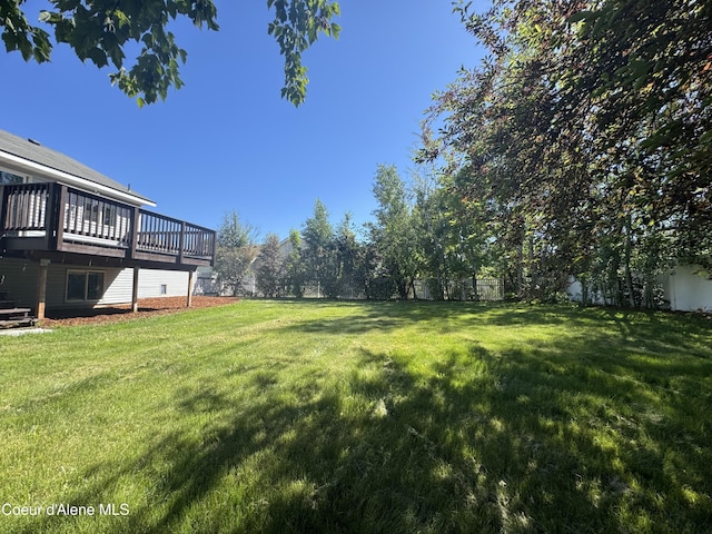 8309 N Vantage Dr, Hayden, ID 83835 - view of yard with a deck