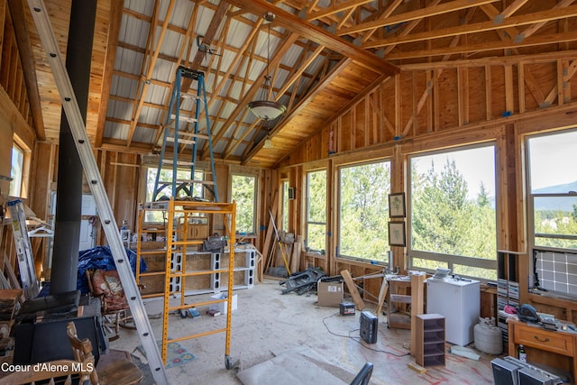 859 Otter Ln, Bonners Ferry, ID 83805 - miscellaneous room featuring lofted ceiling and plenty of natural light