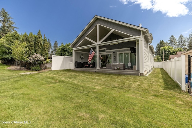 10383 N Morris Rd, Hayden Lake, ID 83835 - rear view of property featuring an outdoor hangout area and a patio area