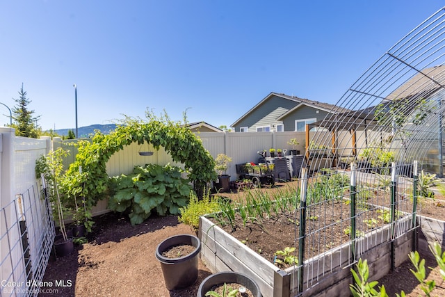4281 N Shelburne Loop, Post Falls, ID 83854 - fenced backyard with a vegetable garden