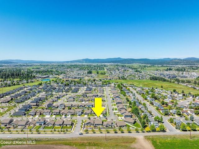 4281 N Shelburne Loop, Post Falls, ID 83854 - aerial view of residential area with a mountain backdrop