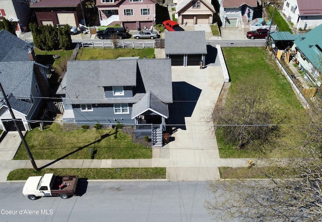 124 King St, Wallace, ID 83873 - aerial perspective of suburban area