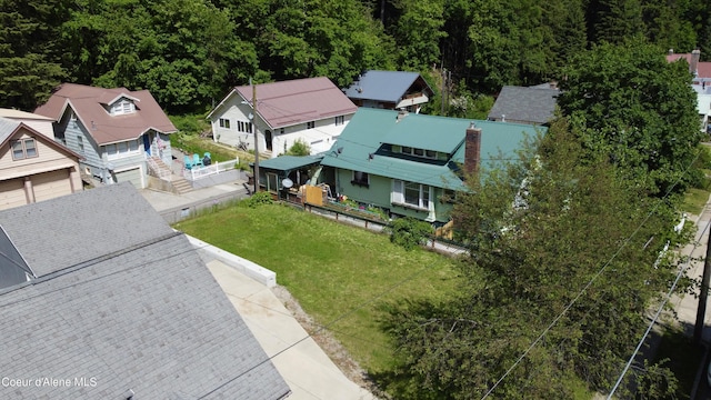 124 King St, Wallace, ID 83873 - aerial perspective of suburban area
