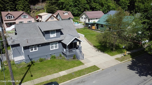 124 King St, Wallace, ID 83873 - aerial perspective of suburban area