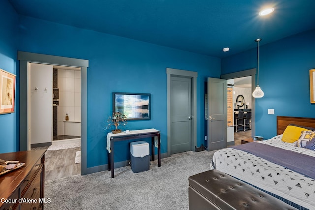 6036 W Sparrowhawk Dr, Rathdrum, ID 83858 - bedroom with baseboards, carpet flooring, and recessed lighting