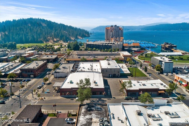 1010 E Mullan Ave Unit 202, Coeur Dalene, ID 83814 - drone / aerial view of a water and mountain view