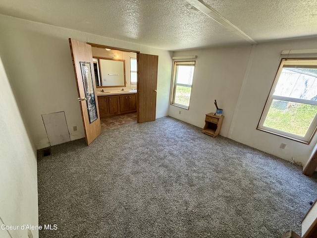 1068 Moon Gulch Rd, Kellogg, ID 83837 - carpeted empty room featuring a textured ceiling and a sink