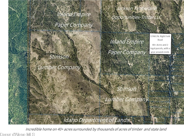 17461 N Right Fork Rd, Hauser, ID 83854 - map / location