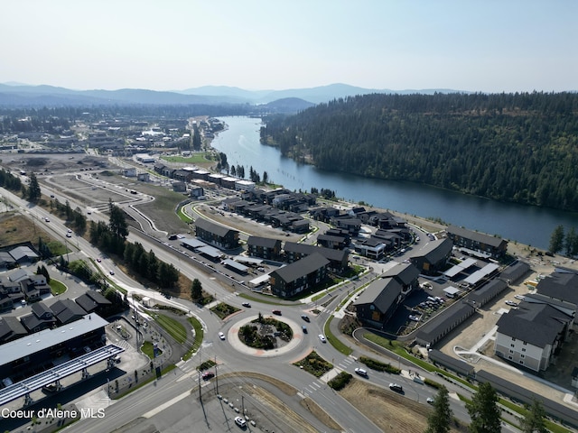 2761 W Lumber Ln, Coeur Dalene, ID 83814 - aerial view of property and surrounding area with a heavily wooded area and a water and mountain view