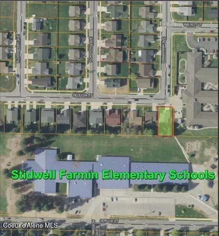 1601 Sequoia St, Sandpoint, ID 83864 - map of property location featuring property parcel outlined