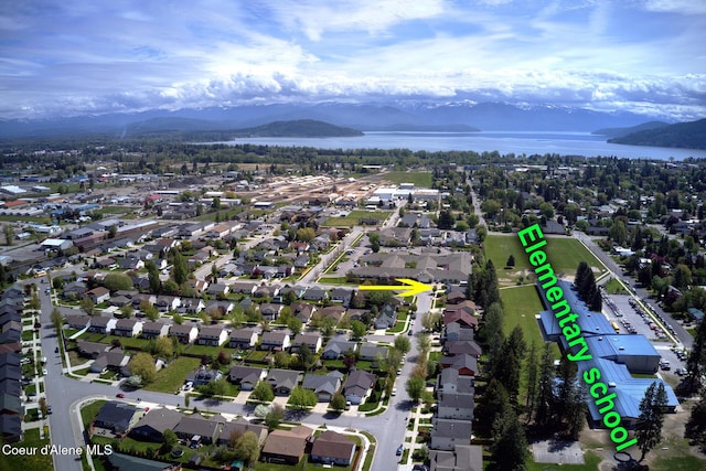 1601 Sequoia St, Sandpoint, ID 83864 - view of property location featuring a water and mountain view and nearby suburban area