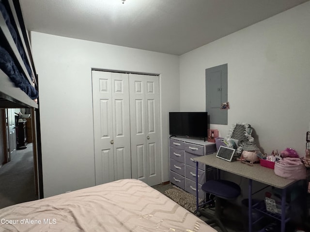 1601 Sequoia St, Sandpoint, ID 83864 - carpeted bedroom featuring electric panel and a closet