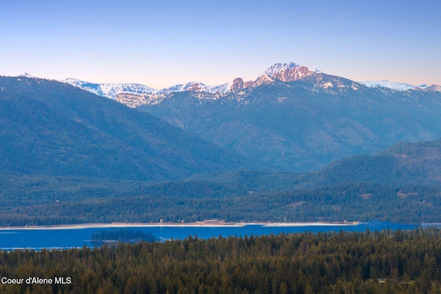 295 Sky Meadow Ln, Sagle, ID 83860 - view of mountain backdrop featuring a heavily wooded area and a large body of water