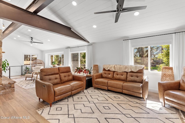 1113 N Lambert Ln, Coeur Dalene, ID 83814 - living room featuring ceiling fan, light wood finished floors, and recessed lighting