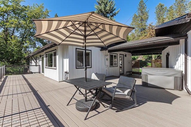 1113 N Lambert Ln, Coeur Dalene, ID 83814 - deck featuring a hot tub