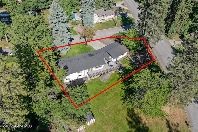 1113 N Lambert Ln, Coeur Dalene, ID 83814 - aerial overview of property's location with property boundaries highlighted
