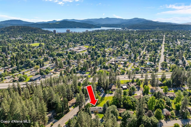 1113 N Lambert Ln, Coeur Dalene, ID 83814 - aerial view of property's location featuring a water and mountain view