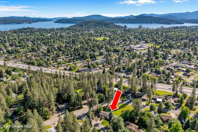 1113 N Lambert Ln, Coeur Dalene, ID 83814 - drone / aerial view of a water and mountain view