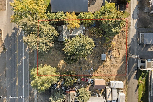 504 E 3rd Ave, Post Falls, ID 83854 - aerial view of property and surrounding area with property parcel outlined
