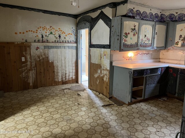 504 E 3rd Ave, Post Falls, ID 83854 - kitchen with light countertops and gray cabinetry
