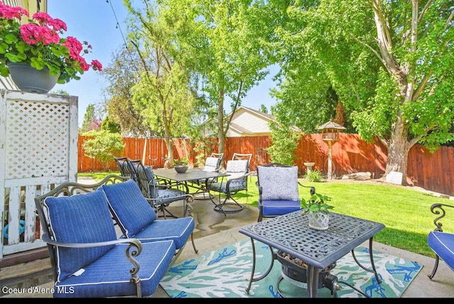 5820 E Steamboat Bnd, Post Falls, ID 83854 - view of patio featuring outdoor dining space and outdoor lounge area