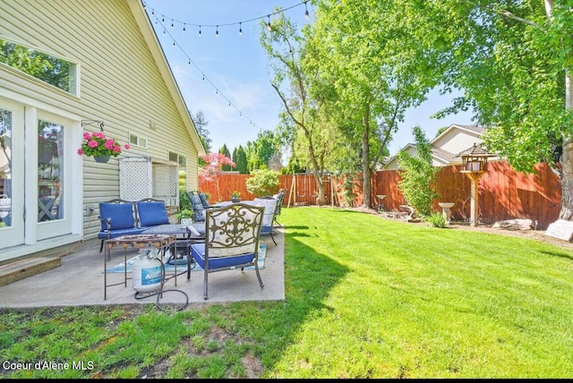 5820 E Steamboat Bnd, Post Falls, ID 83854 - view of yard featuring a patio area and an outdoor living space