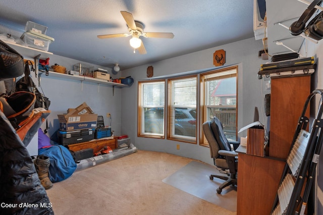 490 Samuels Rd, Sandpoint, ID 83864 - carpeted home office featuring ceiling fan