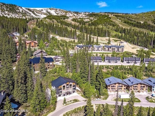 227 Crystal Springs Rd # 3, Sandpoint, ID 83864 - aerial view of property and surrounding area featuring a forest and mountains