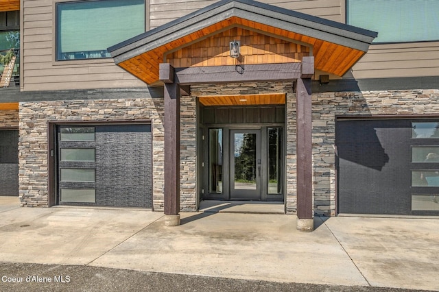 227 Crystal Springs Rd # 3, Sandpoint, ID 83864 - entrance to property with stone siding and a garage