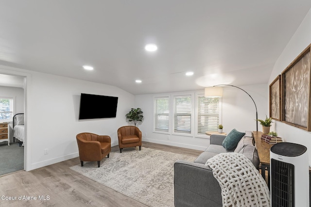 901 N 16th St, Coeur Dalene, ID 83814 - living room featuring light wood finished floors, recessed lighting, and baseboards