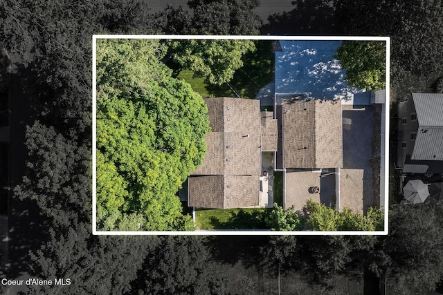 901 N 16th St, Coeur Dalene, ID 83814 - view from above of property with property boundaries highlighted
