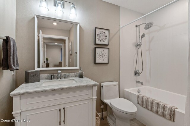 5835 E Steamboat Bnd, Post Falls, ID 83854 - full bath featuring toilet, vanity, and  shower combination