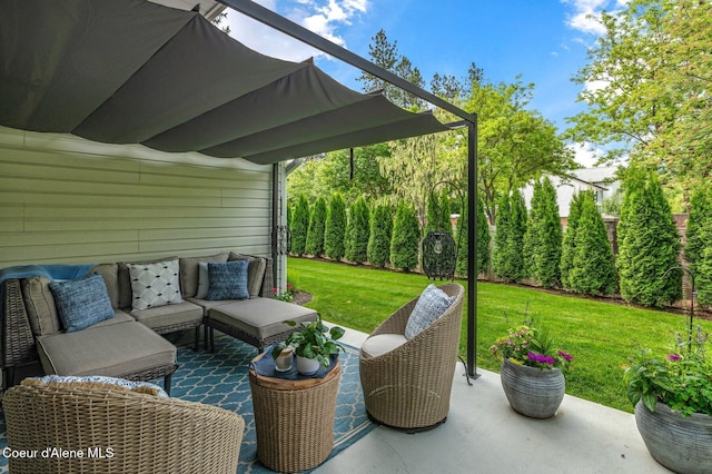 5835 E Steamboat Bnd, Post Falls, ID 83854 - view of patio / terrace featuring an outdoor hangout area