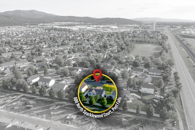 688 N Sparklewood Ct, Post Falls, ID 83854 - aerial perspective of suburban area with a mountainous background