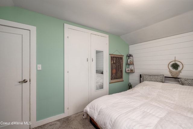 1409 E Birch Ave, Coeur Dalene, ID 83814 - bedroom featuring lofted ceiling, carpet, and baseboards