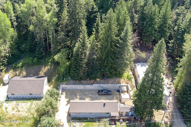 511 E Spring St, Oldtown, ID 83822 - aerial view of property and surrounding area with a forest