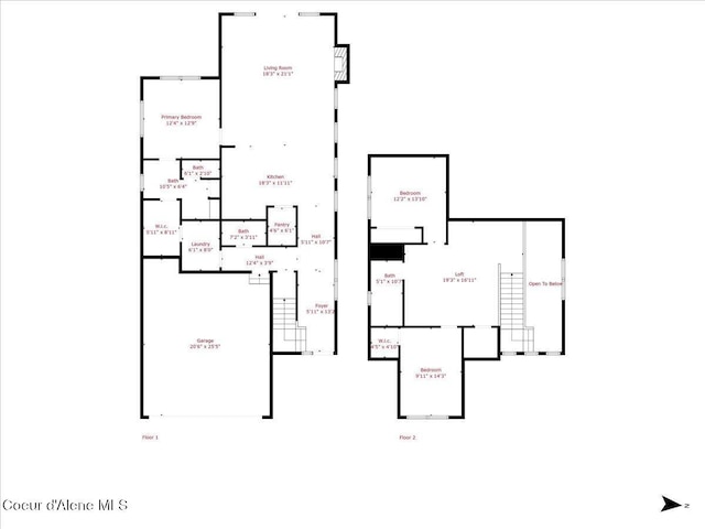 9151 N Raintree Ln, Hayden, ID 83835 - home floor plan
