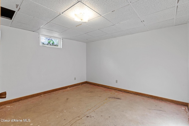 15248 N Atlas Rd, Rathdrum, ID 83858 - basement with baseboards and a drop ceiling