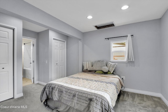 316 W Brown Ave, Kellogg, ID 83837 - carpeted bedroom featuring baseboards, recessed lighting, and ensuite bathroom
